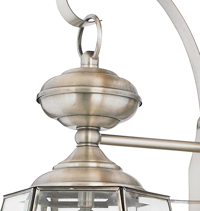 Quoizel Newbury Outdoor Wall Lantern, 23 Inch 3-Light Pewter Wall Sconce, French Country Exterior Wall Lantern Fixture, E12 Base, Clear Glass, Outside Lights for Patio, Porch, Garage or Yard