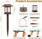 6Pack Solar Pathway Lights Outdoor with Flickering Flame, IP65 Waterproof, Solar Flame Lights with Hook, Upgraded | Lumora