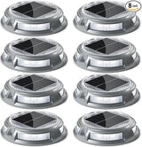 SIEDiNLAR Solar Driveway Lights Outdoor 16 LEDs 9 Modes, Dock Markers Deck Lights Waterproof Warning for Driveway | Lumora