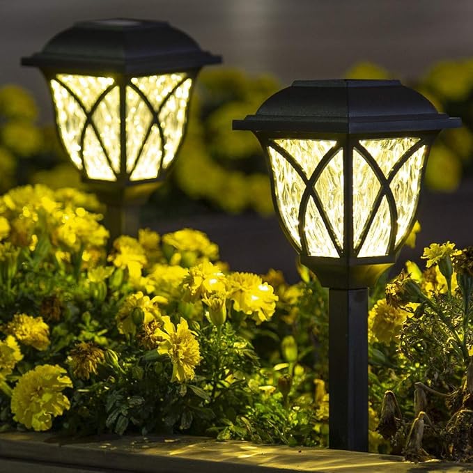 Ulalaza 2Pcs Solar Garden Lights Outdoor Color Changing Decorative Ball Solar Lights for Patio/Lawn/Yard/Path/Christmas