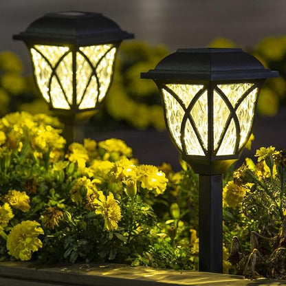 Ulalaza 2Pcs Solar Garden Lights Outdoor Color Changing Decorative Ball Solar Lights for Patio/Lawn/Yard/Path/Christmas
