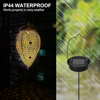 Solar Lights Outdoor Hanging with Shepherd Hook Garden Decor Birthday Gifts for Women, Mom, Family Solar Lanterns for Yard, Patio & Pathway Holiday Gift Ideas