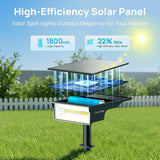Consciot Solar Spot Lights Outdoor, Adjustable 170° Solar Outdoor Light, 7 Multicolored Garden Light Waterproof | Lumora