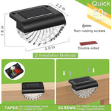 Greluna Solar Fence Lights Outdoor, 12 Pack Waterproof Deck Lights, Auto Dusk to Dawn Step Lights with Warm White | Lumora