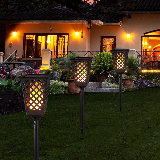 2pcs Ground Plug Light Solar Lights Garden Solar Landscape s Auto On Off Security Torch ing Dusk to Dawn Path s lamp Decorative s Outdoor