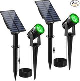 Green Solar Spot Lights Outdoor, 2 Pack Solar Landscape Spotlights IP65 Waterproof 9.8ft Cable, Auto On/Off Outdoor | Lumora