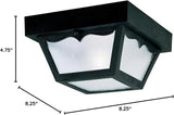 Westinghouse Lighting 6682200 Traditional One-Light Outdoor Flush-Mount Fixture, Black Finish on Polypropylene | Lumora
