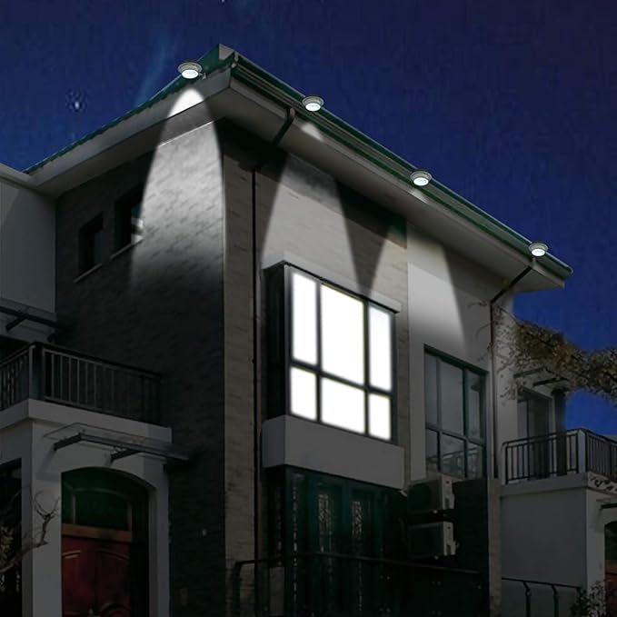 Yescom Solar Gutter Light Outdoor Waterproof 3 LED Deck Fence Lights with Bracket Wall Garden Stair Yard White 10Pcs | Lumora