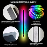 RGB Outdoor Wall Lights, Ip65 Waterproof Linear Led Modern Wall Sconce, 7 Colors and 358 Light Effects, Dimmable | Lumora