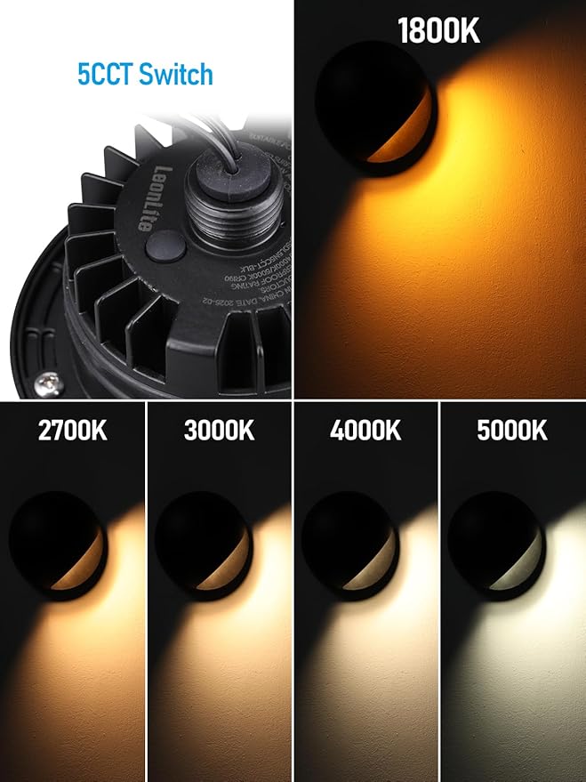 LEONLITE 5W Well Lights Landscape LED, Low Voltage Inground Lights Outdoor, 1800K/2700K/3000K/4000K/5000K | Lumora