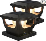 Brighticonic Solar Post Cap Lights Outdoor 4x4, 3x3 – Auto On/Off Post Lights Solar Powered - Easy Install IP65 | Lumora