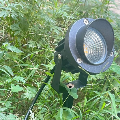 QUANS 6 Pack 12W Warm White Low Voltage Outdoor Landscape Spotlight LED Light, Wall Mount Fixture, Waterproof Stake Spike Stand for Pathway Lawn Garden Yard Tree Lighting, 12V 24V 60V DC AC No Plug