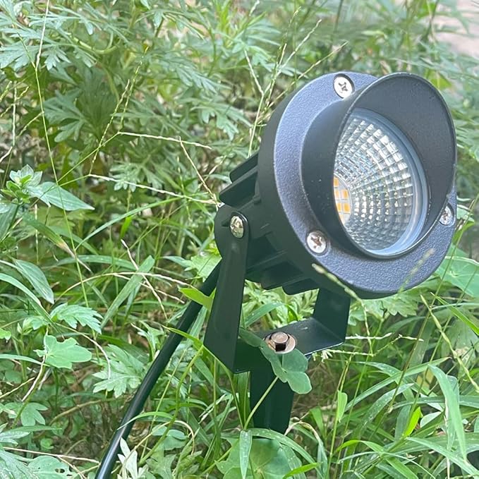 QUANS 6Pack 12W Cool White Low Voltage Outdoor Landscape Spotlight LED Light, Wall Mount Fixture, Waterproof Stake | Lumora