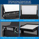 ledmo 150W LED Outdoor Wall Pack Light with Dusk to Down Photocell 360° Rotatable Head Commercial Security Light | Lumora