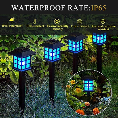 Solar Pathway Lights Outdoor, Warm White, IP65 Waterproof & Weather Resistant, Garden Lights for Yard, Patio, Walkway, Landscape (RGB-12Pack)