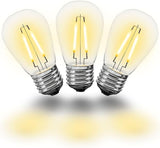 Novelty Lights Outdoor String Light Dual-Filament Replacement Bulbs, 25 Pack S14 LED Edison Shatterproof Plastic | Lumora