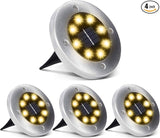 Aogist Solar Ground Lights, LED Garden Disk Lights In-Ground Outdoor Landscape Lighting for Lawn Patio Pathway Yard | Lumora