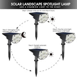 WBM Smart Solar Spot Lights Outdoor,IP65 Waterproof 20 LEDs Solar Landscape Spotlights, Solar Powered Wall Lights | Lumora