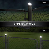 Classy Caps CH2233S Summit Chain Link Solar Post Cap, Silver – High Output LED, Fits 1-7/8", 2", 2-2/8",2.5 | Lumora