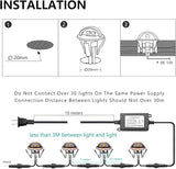 LED Deck Stair Lighting Kit, Low Voltage Patio Deck Lamp IP65 Φ1.38 Indoor Outdoor Wood RGB Multicolored Recessed | Lumora
