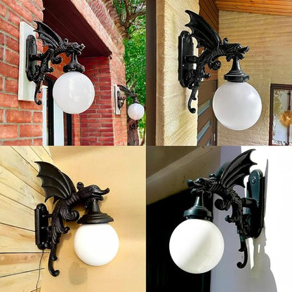 The King's Bay Gargoyle Dragon Outdoor Wall Light Sconce
