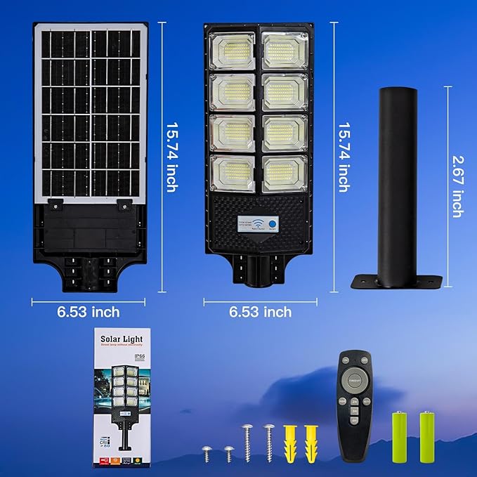 Waterproof Solar Lights Outdoor for Patio & Yard, Dusk to Dawn Motion Sensor Security Lighting, High Brightness Solar-Powered Garden Pathway Lamps-2 Pack