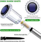DenicMic Solar Lights Outdoor 10 Pack Waterproof 3000K Warm White LED Stainless Steel Stake Outside Lights for Yard | Lumora