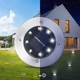 Pozzolanas 12 Pack Solar Ground Lights - 8 LED Outdoor In-Ground Landscape Lights for Pathway, Yard, Walkway, Patio | Lumora
