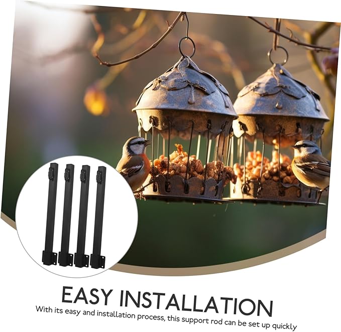 Artibetter 4pcs Outdoor Hanger Poles for String Lights Bird Feeders Easy Installation Support Rods for Yards | Lumora