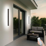 39 Inch Modern Outdoor Wall Lights, 3CCT Dimmable Outdoor Wall Sconce with Remote Control, IP65 Waterproof LED Long | Lumora