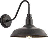 14in Outdoor Gooseneck Barn Light for Farmhouse, Bronze Exterior Wall Light Fixture for Porch, Large Outside | Lumora