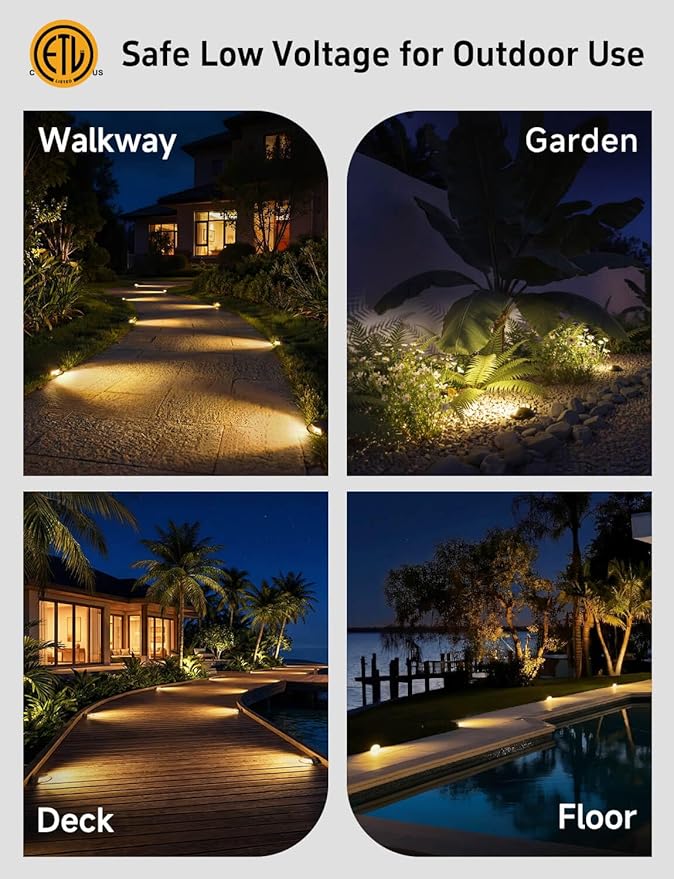 Gardenreet Landscape Well Light - Brass Outdoor Wired LED In-Ground Lighting, 12V Waterproof Ip65 Low Voltage | Lumora