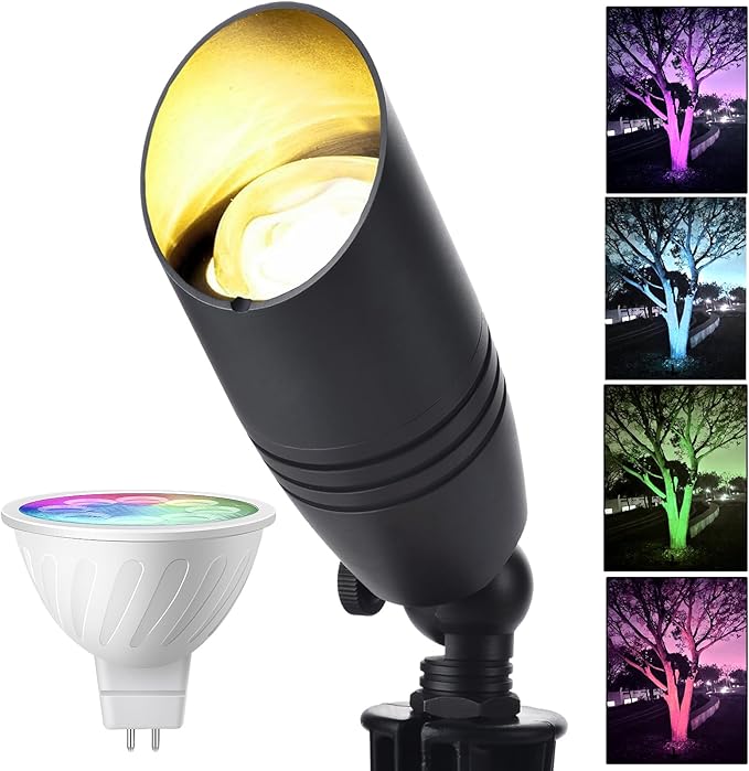 Color Changing Outdoor Landscape Lights, 12V RGB Low Voltage Landscape Lighting Kit with Remote Control, Smart | Lumora