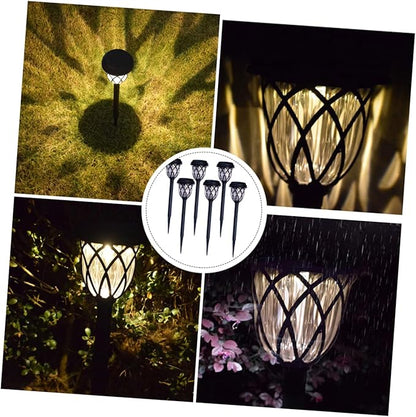 DOITOOL 6pcs Solar Outdoor Garden Lights Led Lawn Lamp for Pathway and Landscape Decor Solar Stake Lights Automatic Day Night Function