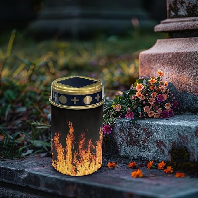 Flame Decorations Solar Lights,Stake Lights, Outdoor Waterproof Memorial Day Decorations Patriotic Lights for Garden Yard Pathway Grave