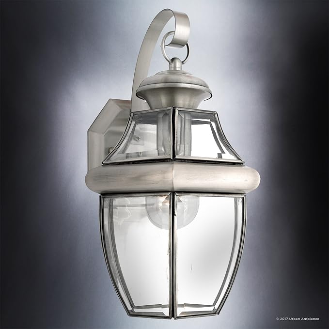Urban Ambiance Luxury Colonial Outdoor Wall Light, Medium Size: 14" H x 8" W, with Tudor Style Elements, Versatile | Lumora
