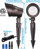 LEONLITE 8-Pack 5CCT Low Voltage LED Landscape Spotlight, Update 1800K2700K3000K4000K5000K Selectable, 5W 12V | Lumora