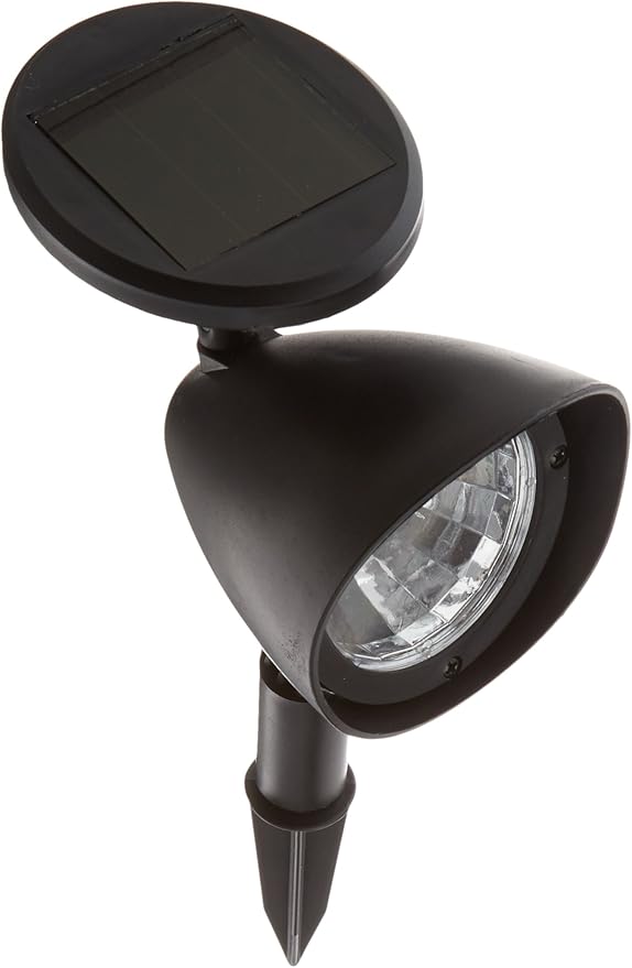Solar Powered Lights (Set of 4)- LED Outdoor Stake Spotlight Fixture for Gardens, Pathways, and Patios by Pure | Lumora