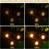 100FT LED Outdoor String Lights Patio Lights with 37 Shatterproof G40 Vintage Edison Bulbs, Outside Hanging Lights | Lumora