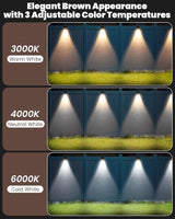 Brighter Solar Fence Lights-3000/4000/6000K 3 Mode,Solar Lights Outdoor Waterproof,Dusk to Dawn Deck Light, Outdoor | Lumora