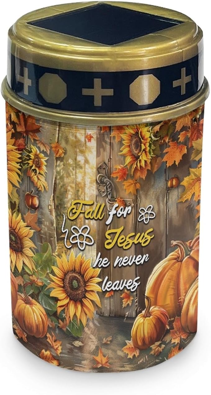 Autumn Fall for Jesus Cemetery Lights for Grave,Solar Pathway Lights Outdoor Solar Garden Light Solar Powered Lantern Landscape Lighting Yard Patio Driveway Light Solar Outdoor