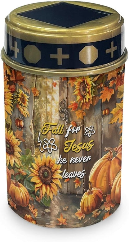 Autumn Fall for Jesus Cemetery Lights for Grave,Solar Pathway Lights Outdoor Solar Garden Light Solar Powered Lantern Landscape Lighting Yard Patio Driveway Light Solar Outdoor