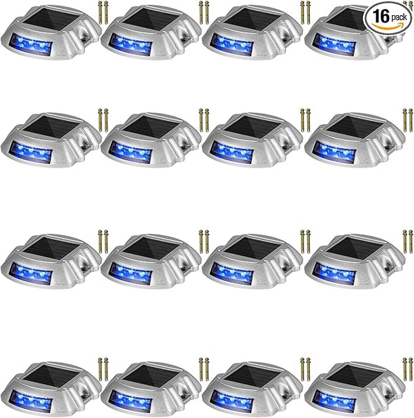 VEVOR Driveway Lights 16-Pack, Solar Driveway Lights with Switch Button, Solar Deck Lights Waterproof, Wireless | Lumora
