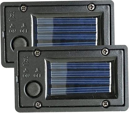 Solar Batteries for Outdoor Solar Lights 2Pcs Waterproof Battery Box Replacement Solar Light Parts 2.8x1.6'' Solar Lantern Replacement Top with Light Sensor DIY Garden Solar Light Kit