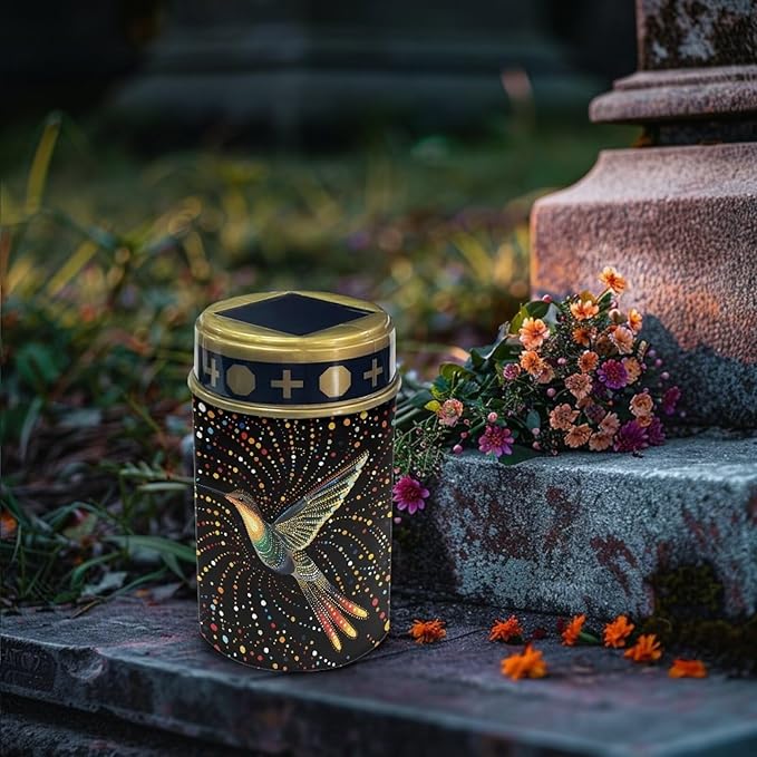 Bird Pattern Solar Light Outdoor Solar Garden Lights Bright Solar Path Lights Outdoor Cemetery Solar Light for Grave Memorial Gift