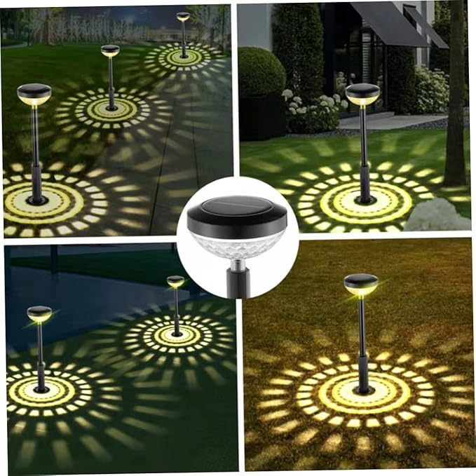 Toyvian Solar Pathway Lights LED Solar Powered Landscape Lamp Decorative Stake Light for Garden Patio Easy Installation Material Solar Energy Efficient