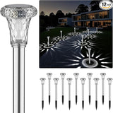 Mini Solar Pathway Lights Christmas Outdoor 12 Pack Waterproof Upgraded Bright LED Solar Garden Lights Stainless | Lumora