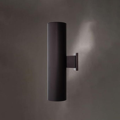 VAXCEL Chiasso 20 in. H 2-Light Deep Bronze Outdoor Wall Sconce Made of Rust-Resistant Aluminum, Metal Shade, Up-Down Wall Wash, LED Compatible, Use for Exterior Porch Patio Front Door or Garage