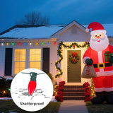25FT C7 Multicolor Christmas Lights Outdoor, Waterproof LED String Lights with 25 Bulbs for Roof, Fence Patio Xmas | Lumora