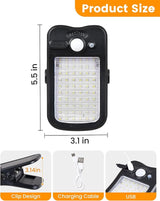 Clip on Solar Lights for Fence, 3 Modes Solar Motion Lights Outdoor Waterproof, 60LEDs 500LM Portable Security | Lumora